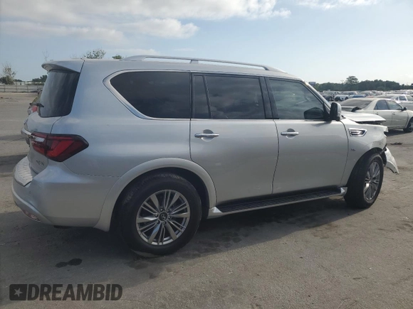 2020 Infiniti QX80 Luxe z VIN JN8AZ2NFXL9704925, wystawiony jako Copart lot #55505095 z przebiegiem 67 041 mil mil oraz Nie do naprawy • Non repairable. Historia ofert i sprzedaży dostępna na DreamBid. Obrazek 3.