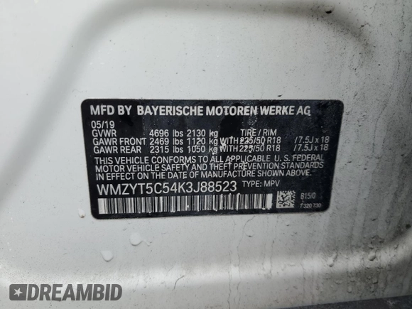 2019 MINI Countryman Cooper S with VIN WMZYT5C54K3J88523, listed as a Copart auction lot 47436275 with 94,879 mi miles and Salvage Title. Bid and sale history available at carsss.com. Image 13.