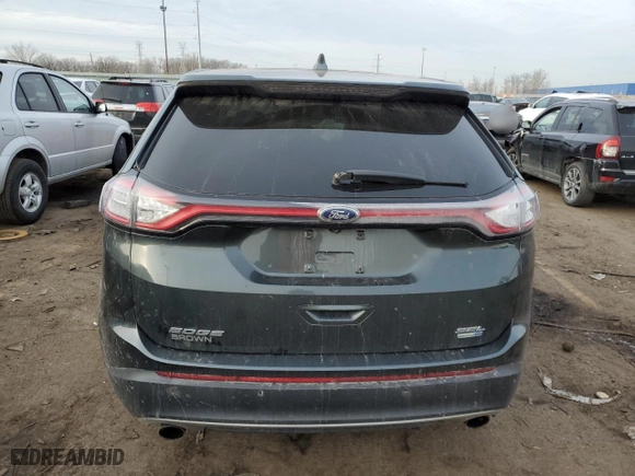 2015 Ford Edge SEL with VIN 2FMTK4J92FBC38673, listed as a Copart auction lot 44135445 with 89,855 mi miles and Salvage Title. Bid and sale history available at carsss.com. Image 6.