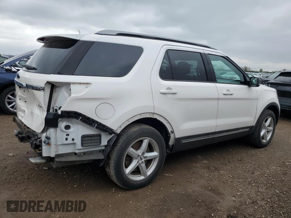 2017 Ford Explorer XLT with VIN 1FM5K8D82HGD81430, listed as a Copart auction lot 55413035 with 52,515 mi miles and Salvage title. Bid and sale history available at DreamBid. Image 3.