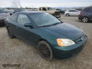 2001 Honda Civic EX with VIN 1HGEM22971L016148, listed as a Copart auction lot 46741305 with 193,345 mi miles and Clean Title. Bid and sale history available at carsss.com. Image 4.