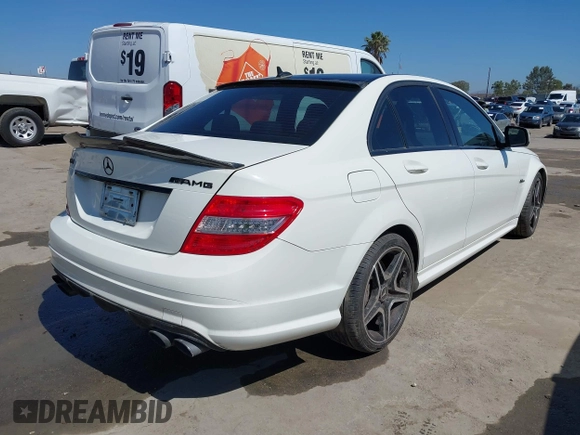 2009 Mercedes-Benz C 63 AMG with VIN WDDGF77X19F200295, listed as a IAAI auction lot 41861803 with 95,069 mi miles and . Bid and sale history available at DreamBid. Image 4.