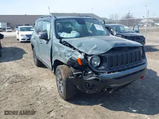 2018 Jeep Renegade Trailhawk with VIN ZACCJBCB2JPH11780, listed as a IAAI auction lot 41776536 with 86,894 mi miles. Bid and sale history available at carsss.com. Image 1.