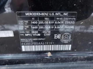 2010 Mercedes-Benz M 350 with VIN 4JGBB2FB5AA619191, listed as a Copart auction lot 85688784 with 194,003 mi miles and Salvage Title. Bid and sale history available at DreamBid. Image 13.