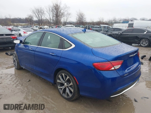 2015 Chrysler 200 C with VIN 1C3CCCCB8FN631839, listed as a IAAI auction lot 42001902 with 84,239 mi miles. Bid and sale history available at carsss.com. Image 3.