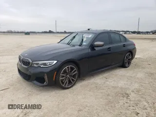 2021 BMW 3 Series M340i with VIN 3MW5U7J00M8B85547, listed as a Copart auction lot 45509965 with 27,118 mi miles and Salvage Title. Bid and sale history available at carsss.com. Image 1.
