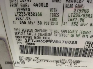 1997 Ford F-350 with VIN 1FTJW35F9VEC78035, listed as a IAAI auction lot 42183452 with Not Provided miles and . Bid and sale history available at DreamBid. Image 9.