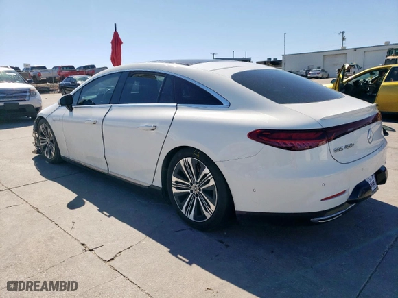 2023 Mercedes-Benz EQS with VIN W1KCG2DB4PA024411, listed as a Copart auction lot 46396885 with 19,469 mi miles and Salvage Title. Bid and sale history available at carsss.com. Image 2.