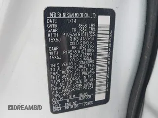 2014 Nissan Cube S with VIN JN8AZ2KR8ET351234, listed as a IAAI auction lot 42349122 with 108,875 mi miles and . Bid and sale history available at DreamBid. Image 9.