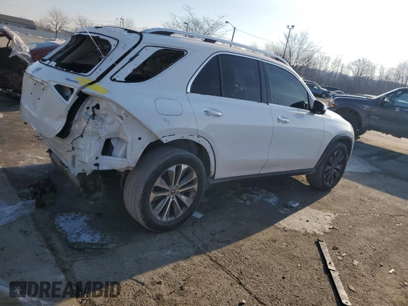 2021 Mercedes-Benz GLE 350 with VIN 4JGFB4KB5MA410086, listed as a Copart auction lot 88860435 with 19,787 mi miles and Salvage title. Bid and sale history available at DreamBid. Image 3.
