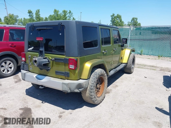 2008 Jeep Wrangler Unlimited Sahara with VIN 1J4GA59128L608191, listed as a IAAI auction lot 42669266 with 201,156 mi miles and . Bid and sale history available at DreamBid. Image 4.