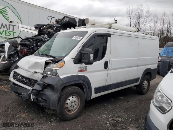 2019 Ram ProMaster Cargo Van with VIN 3C6TRVAG3KE516592, listed as a Copart auction lot 88565055 with 104,212 mi miles and Salvage Title. Bid and sale history available at carsss.com. Image 1.