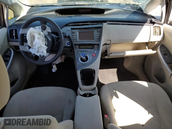 2012 Toyota Prius One with VIN JTDKN3DU7C1613014, listed as a Copart auction lot 47034215 with 0 mi miles and Salvage Title. Bid and sale history available at carsss.com. Image 8.