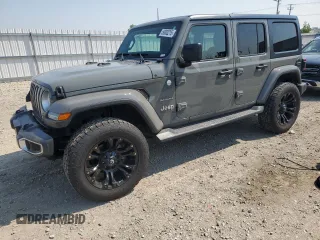 2018 Jeep Wrangler Unlimited Sahara with VIN 1C4HJXEG4JW241511, listed as a Copart auction lot 59003215 with 61,442 mi miles and Clean title. Bid and sale history available at DreamBid. Image 1.