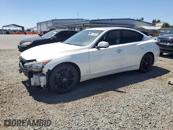 2018 Infiniti Q50 Luxe with VIN JN1EV7AP5JM354427, listed as a Copart auction lot 61447855 with 66,320 mi miles and Salvage title. Bid and sale history available at DreamBid. Image 1.