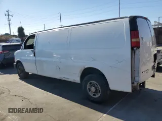 2012 Chevrolet Express Cargo Van with VIN 1GCWGGCA3C1150136, listed as a Copart auction lot 81989674 with 294,228 mi miles and Salvage Title. Bid and sale history available at carsss.com. Image 2.