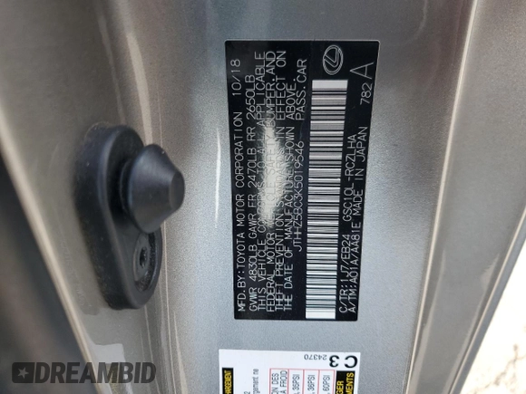 2019 Lexus RC 350 with VIN JTHHZ5BC3K5019546, listed as a Copart auction lot 42196205 with Not provided miles and Salvage title. Bid and sale history available at DreamBid. Image 15.