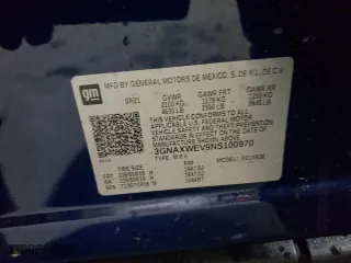 2022 Chevrolet Equinox RS with VIN 3GNAXWEV9NS100970, listed as a Copart auction lot 88779195 with 18,754 mi miles and Salvage Title. Bid and sale history available at carsss.com. Image 13.
