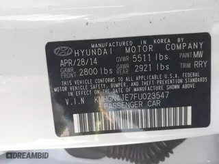 2015 Hyundai Genesis 3.8L with VIN KMHGN4JE7FU023547, listed as a IAAI auction lot 41457666 with 158,255 mi miles. Bid and sale history available at carsss.com. Image 9.