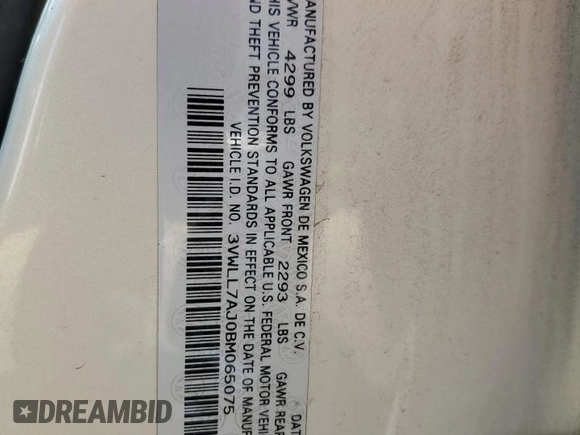 2011 Volkswagen Jetta TDI с VIN 3VWLL7AJ0BM065075, выставлен на аукционе Copart как лот 59588385 с пробегом 185 913 миль миль и Чистый • Clean title. История ставок и продаж доступна на DreamBid. Изображение 12.