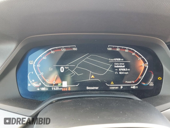 2023 BMW X5 sDrive40i with VIN 5UXCR4C0XP9P08573, listed as a Copart auction lot 85560524 with 67,939 mi miles and Salvage title. Bid and sale history available at DreamBid. Image 9.