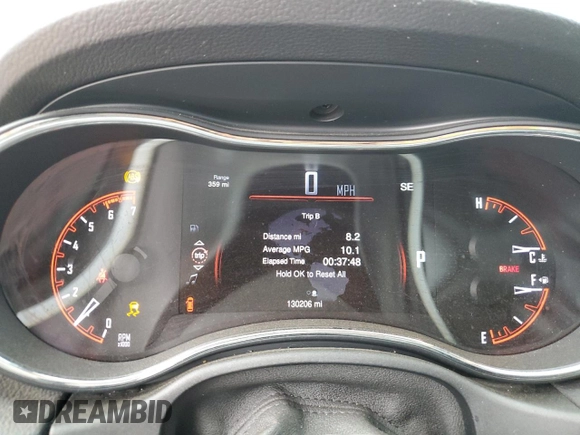 2015 Dodge Durango Citadel with VIN 1C4SDHET2FC771291, listed as a Copart auction lot 60902455 with 130,206 mi miles and Salvage title. Bid and sale history available at DreamBid. Image 9.