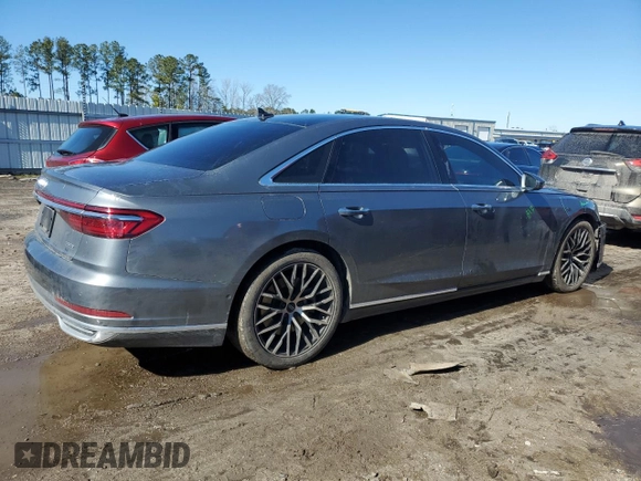 2019 Audi A8 z VIN WAU8DAF82KN007562, wystawiony jako Copart lot #42766345 z przebiegiem 92 532 mil mil oraz Szkoda całkowita • Salvage title. Historia ofert i sprzedaży dostępna na DreamBid. Obrazek 3.
