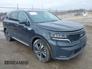 2023 Kia Sorento Hybrid EX with VIN KNDRHDLG6P5166990, listed as a IAAI auction lot 41680874 with 87,459 mi miles. Bid and sale history available at carsss.com. Image 1.