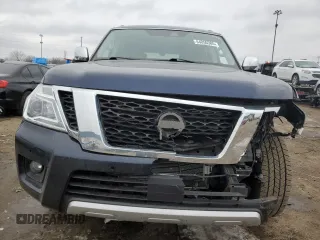 2018 Nissan Armada Platinum with VIN JN8AY2NE8J9730401, listed as a Copart auction lot 44050385 with 77,305 mi miles and Salvage Title. Bid and sale history available at carsss.com. Image 5.
