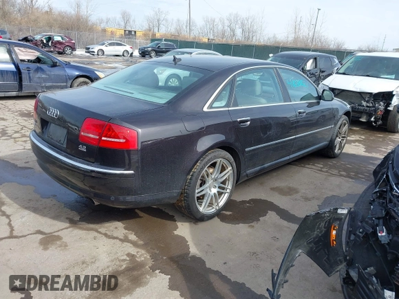 2009 Audi A8 L 4.2L with VIN WAUMV94EX9N010979, listed as a IAAI auction lot 41638621 with 1 mi miles. Bid and sale history available at carsss.com. Image 4.