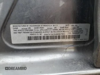 2010 Volkswagen Jetta SE z VIN 3VWTX7AJ5AM687951, wystawiony jako Copart lot #86370514 z przebiegiem Nie podano mil oraz Szkoda całkowita • Salvage title. Historia ofert i sprzedaży dostępna na DreamBid. Obrazek 14.