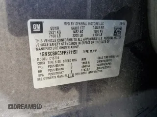 2015 Chevrolet Tahoe LT with VIN 1GNSCBKC5FR271151, listed as a Copart auction lot 55472165 with 159,915 mi miles and Salvage title. Bid and sale history available at DreamBid. Image 14.