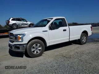 2019 Ford F-150 XL with VIN 1FTMF1C57KKD38404, listed as a Copart auction lot 46847675 with 213,349 mi miles and Clean Title. Bid and sale history available at carsss.com. Image 1.
