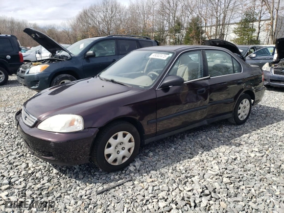 2000 Honda Civic LX with VIN 2HGEJ6671YH596125, listed as a Copart auction lot 49302475 with 124,691 mi miles and Clean Title. Bid and sale history available at carsss.com. Image 1.
