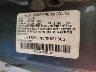 1992 Nissan 300ZX z VIN JN1RZ26H3NX521303, wystawiony jako Copart lot #44807265 z przebiegiem 135 626 mil mil oraz Czysty tytuł • Clean title. Historia ofert i sprzedaży dostępna na DreamBid. Obrazek 12.