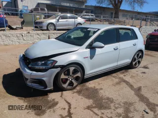 2019 Volkswagen Golf GTI S with VIN 3VW6T7AU8KM015905, listed as a Copart auction lot 50263655 with 61,872 mi miles and Salvage Title. Bid and sale history available at carsss.com. Image 1.