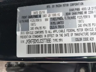 2018 Mazda CX-5 Grand Touring with VIN JM3KFBDM3J0377866, listed as a IAAI auction lot 41947014 with 70,446 mi miles. Bid and sale history available at carsss.com. Image 9.