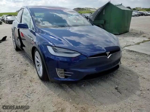 2020 Tesla Model X Long Range with VIN 5YJXCBE27LF297608, listed as a Copart auction lot 42803523 with 0 mi miles. Bid and sale history available at carsss.com. Image 10.