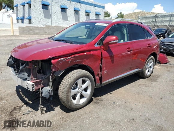 2010 Lexus RX 350 with VIN 2T2BK1BA6AC063864, listed as a Copart auction lot 63141325 with 104,698 mi miles and Salvage title. Bid and sale history available at DreamBid. Image 1.