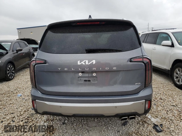 2023 Kia Telluride SX Prestige X-Pro with VIN 5XYP5DGCXPG358461, listed as a Copart auction lot 50064545 with 25,516 mi miles and Salvage title. Bid and sale history available at DreamBid. Image 6.