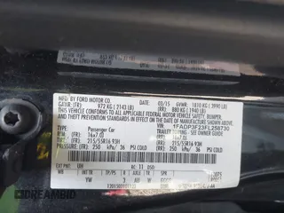 2015 Ford Focus SE with VIN 1FADP3F23FL258730, listed as a IAAI auction lot 42608180 with 212,647 mi miles and . Bid and sale history available at DreamBid. Image 9.