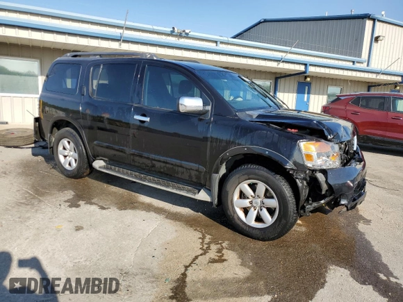 2011 Nissan Armada SV with VIN 5N1BA0ND2BN613062, listed as a Copart auction lot 52912725 with 168,237 mi miles and Salvage Title. Bid and sale history available at DreamBid. Image 4.