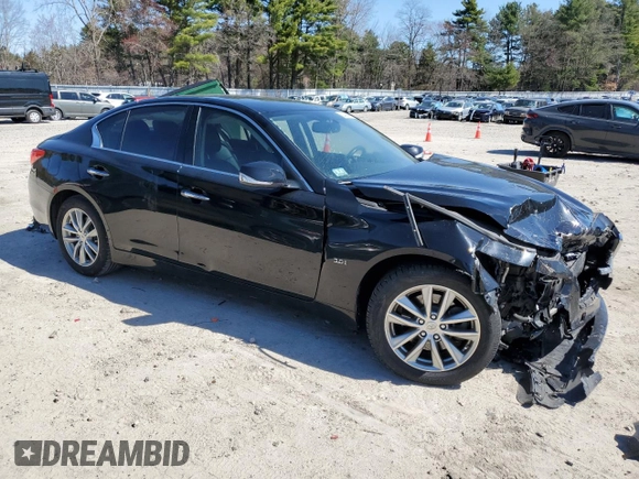 2017 Infiniti Q50 Premium with VIN JN1EV7AR1HM836145, listed as a Copart auction lot 53484675 with 121,706 mi miles and Salvage Title. Bid and sale history available at DreamBid. Image 4.