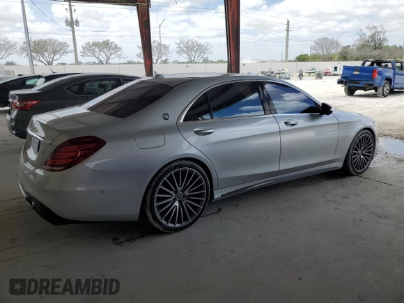 2015 Mercedes-Benz S 550 with VIN WDDUG8CB9FA157513, listed as a Copart auction lot 55181955 with 61,477 mi miles and Salvage Title. Bid and sale history available at carsss.com. Image 3.