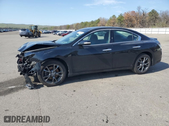 2014 Nissan Maxima S with VIN 1N4AA5AP9EC912759, listed as a Copart auction lot 54953995 with 74,138 mi miles and Salvage Title. Bid and sale history available at DreamBid. Image 1.