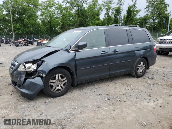 2006 Honda Odyssey EX-L z VIN 5FNRL38706B019434, wystawiony jako Copart lot #57397755 z przebiegiem 175 406 mil mil oraz Szkoda całkowita • Salvage title. Historia ofert i sprzedaży dostępna na DreamBid. Obrazek 1.