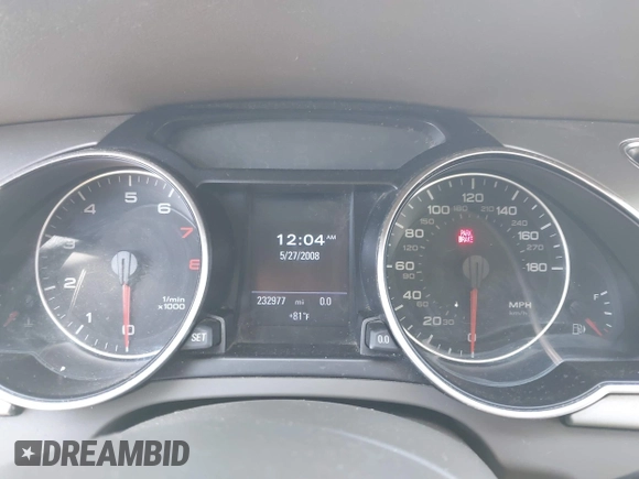 2009 Audi A5 z VIN WAUDK78T09A016755, wystawiony jako IAAI lot #42197401 z przebiegiem 232 977 mil mil oraz . Historia ofert i sprzedaży dostępna na DreamBid. Obrazek 7.