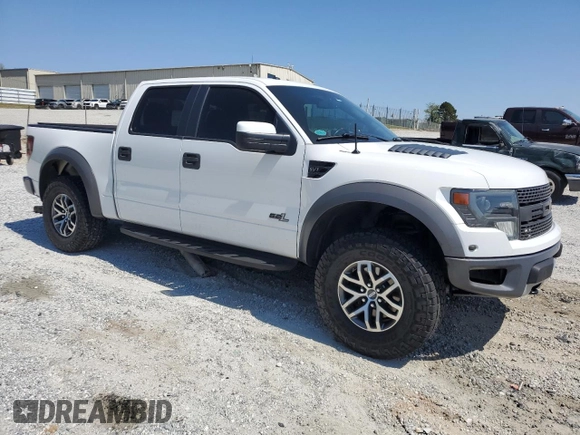 2014 Ford F-150 SVT Raptor with VIN 1FTFW1R67EFB76604, listed as a Copart auction lot 50580885 with 150,377 mi miles and Salvage Title. Bid and sale history available at carsss.com. Image 4.