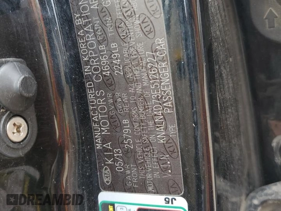 2014 Kia Cadenza Premium with VIN KNALN4D73E5126227, listed as a Copart auction lot 68291274 with 137,437 mi miles and Salvage Title. Bid and sale history available at carsss.com. Image 12.