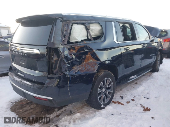 2022 Chevrolet Suburban LT with VIN 1GNSKCKD9NR108079, listed as a IAAI auction lot 41305503 with 76,580 mi miles and . Bid and sale history available at DreamBid. Image 4.